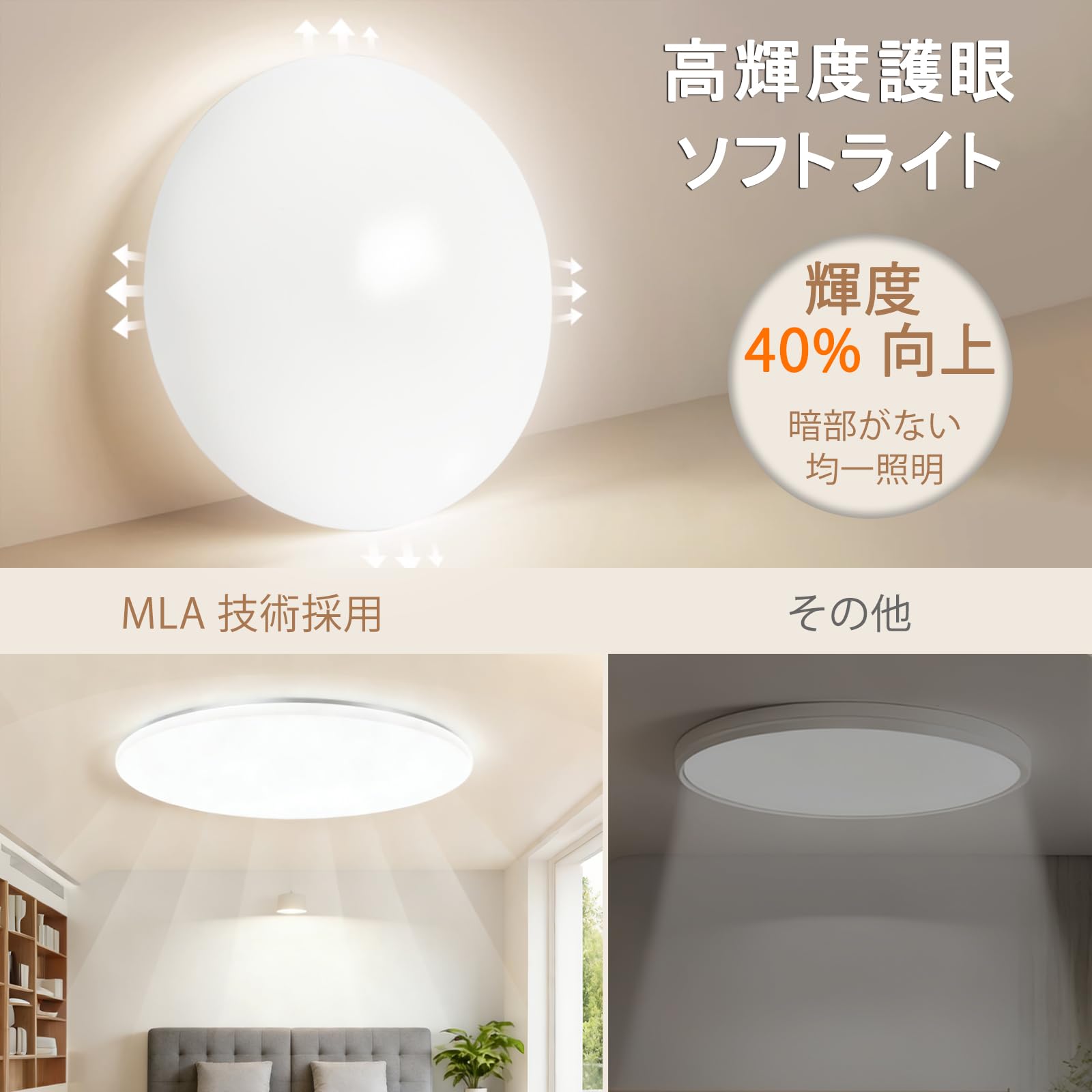 Amazon.co.jp : Vexalith LEDシーリングライト 10畳 12畳 5060LM 調光